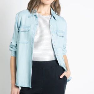 Zara light denim lyocell fabric shirt - Size L
